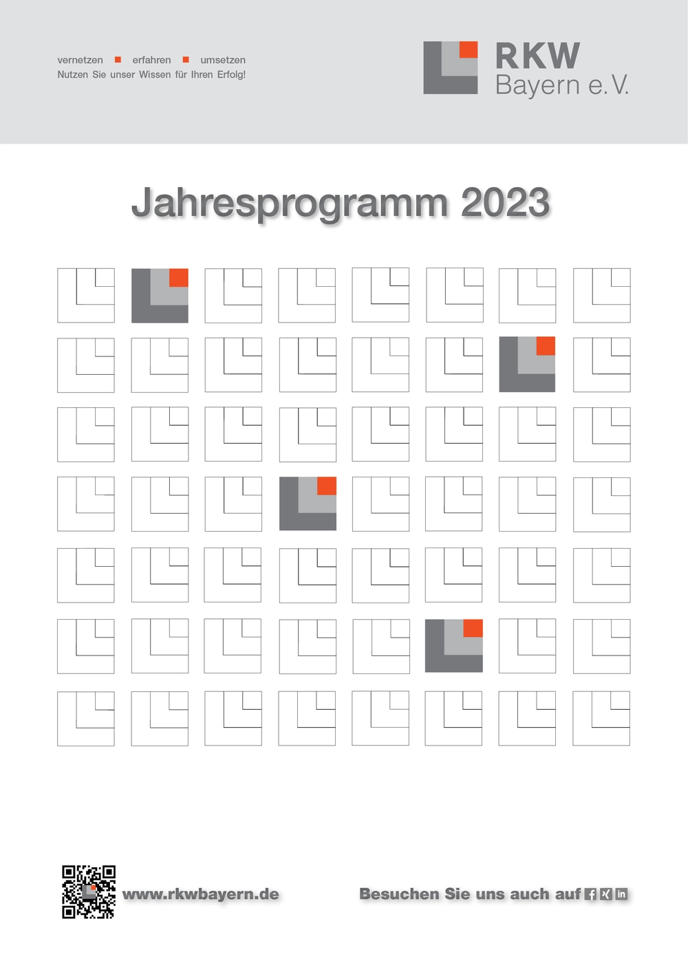 Umschlagseite Jahresprogramm 2023 des RKW Bayern e.V.